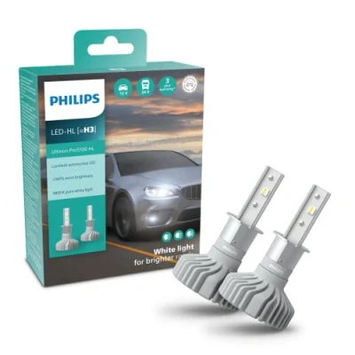 Imagen de Philips Ultinon Pro5100 LED lámpara para faros de coche (H3), 160%, 5.800K, set 2