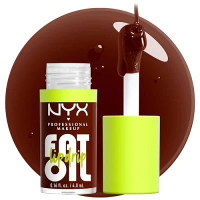 Imagen de NYX Professional Makeup, Fat Oil Lip Drip, Aceite Labia, Hidratación 12H, con de Escualano, Frambuesa y Zarzamora, Tono: Status Update