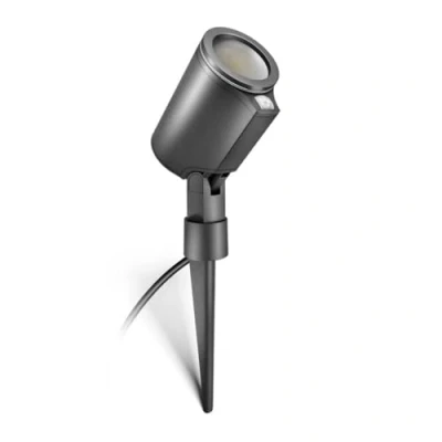 Imagen de Steinel Spot Garden SC Foco LED, fabricado en aluminio, color antracita, con consumo de 7,9 W, sensor movimiento 90 y estaca, conectable controlable a través una aplicación