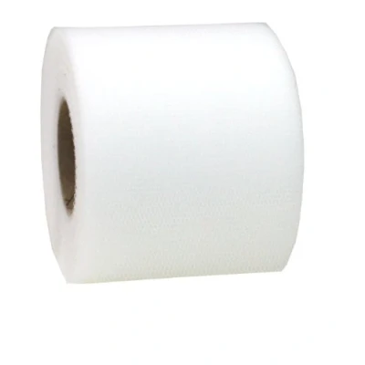 Imagen de PRÄSENT VERONA cinta de decoración color blanco tul, 50 m largo, 72 mm ancho, embalar, decorar, hacer manualidades, envolver regalos, lazo elegante tul para eventos especiales