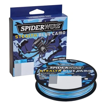 Imagen de Spider Wire Stealth Braid Sedal Color Verde Musgo, 20 LB, Unisex, Stealth, Blue Camouflage