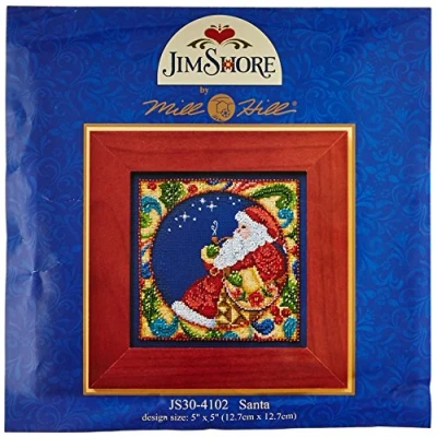 Imagen de Mill Hill 143288/Jim Shore Kit de Punto Cruz, 5 x Pulgadas, Papá Noel (18 Unidades)