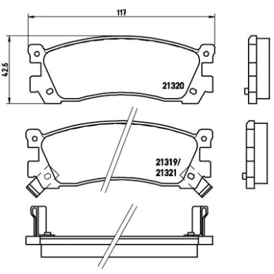 Imagen de BREMBO P 49 025 Juego de pastillas freno con avisador acústico desgaste sin accesorios MAZDA: Xedos 9