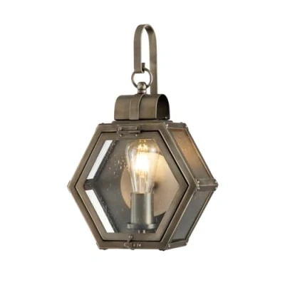 Imagen de Quintiesse Aplique de exterior Heath ancho 26,7 cm Bronz