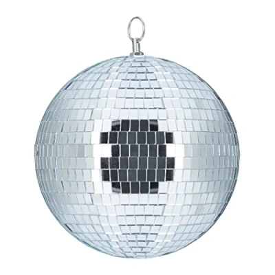 Imagen de Relaxdays Bola de Discoteca, Colgante, para el Techo, Grande, Espejos, Decoración Fiestas, Ø 20 cm, 1 Ud., Plateado