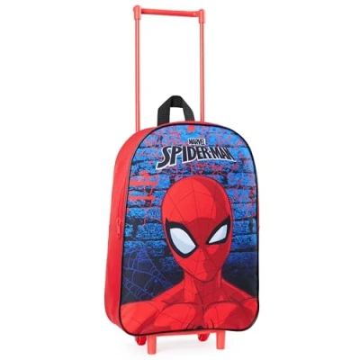 Imagen de Marvel Spiderman Maleta Cabina Bolso con Ruedas Plegable, Tamaño 39 x 27 cm, 10.5 litros, 2 Ruedas, Asa Extensible