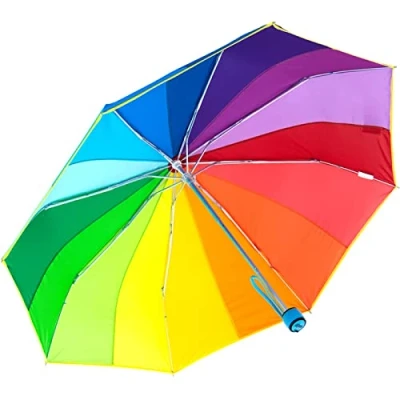 Imagen de Mini paraguas multicolor de bolsillo, 16 colores del arco iris con 97 cm diámetro iX Brella