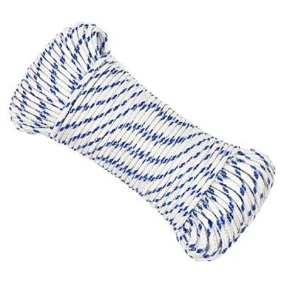 Imagen de vidaXL Cuerda de Barco Polipropileno Blanco 4 mm 25 m, Cuerda, enrollada, cordón Trenzado, Trenzada, Anclaje, marítima