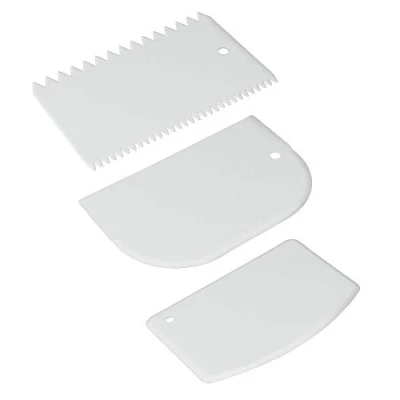 Imagen de Metaltex Juego 3 ESPATULAS PLASTICO REPOSTERIA, Color Blanco, Estandar