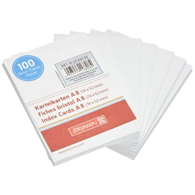 Imagen de Bueno ficha, fichas, 180 g/m², A8 transversal, blanco