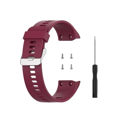 Imagen de Waekethy Correa para Garmin Forerunner 35/Approach S10, Ajustable Silicona Suave Reloj Deporte Smartwatch Reemplazo Pulsera Compatible con S10 (burdeos)
