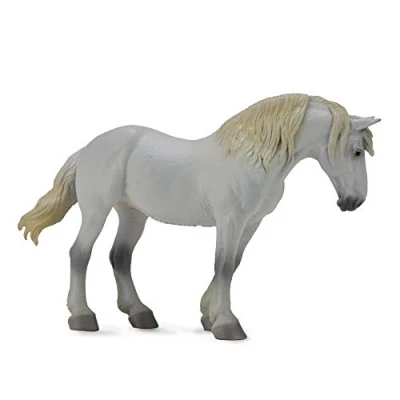 Imagen de Collecta Grey Percheron Mare Animal Juguete de Caballo, Color Gris, 7.1&quot;&quot; L x 4.7&quot;&quot; H (88702)