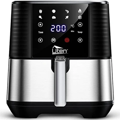 Imagen de Freidora de aire 5.5L, Uten freidoras sin aceite para uso doméstico, pantalla LED con digital, temporizador y control temperatura ajustable una salud baja en grasa, 1700W