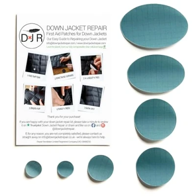 Imagen de Kit de reparación chaqueta plumón (autoadhesivo) 24 colores PALOMA GRIS