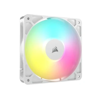 Imagen de CORSAIR RS120 ARGB 120 mm PWM Ventilador Conexión en Cadena Bajo Nivel de Ruido Rodamiento Cúpula Magnética Paquete Sencillo Blanco
