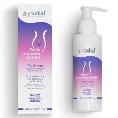 Imagen de GYNEBAL Jabon Intimo Mujer Edad Fertil PH 4.5 PURIFICANTE con Arbol de Te + Prebiotico Acido Lactico Gel Higiene Intima Diaria 300 ml