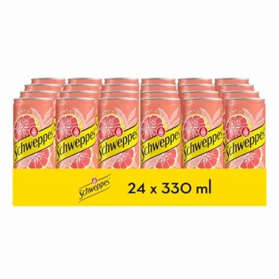 Imagen de Schweppes Pomelo, Refresco Sin Azúcar ni Calorías Lata, Pack 24 x 33 cl