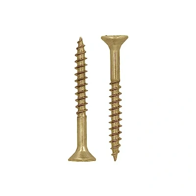Imagen de HELPMATE Tornillos universales de cabeza avellanada 4,0 x 35 amarillo pasivado Pack 500 para madera con accionamiento PZ 2 y rosca parcial aglomerado uso en