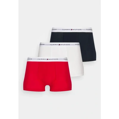 Imagen de Tommy Hilfiger Trunk Signature 3 PACK Culotte, Hombre, Talla: Small, Desert sky/white/primary red