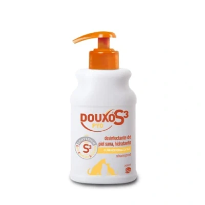 Imagen de DOUXO S3 Pyo Champú para Perros y Gatos Higiene Desinfectante de piel sana Hidratante Fragancia hipoalergénica 200ml