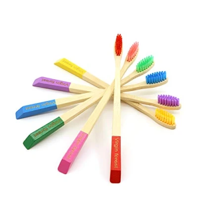 Imagen de cepillo de dientes bambú, colores, ecológico y biodegradable