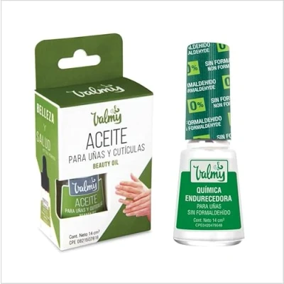 Imagen de Valmy Pack De Quí­mica Endurecedora Para Uñas Y Aceite Acondicionador Cutí­cula, (2 unid, 14 ml)