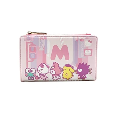 Imagen de Loungefly X Sanrio Hello Kitty Kawaii Cartera con Solapa Estampada, Rosa, Talla única, Cremallera