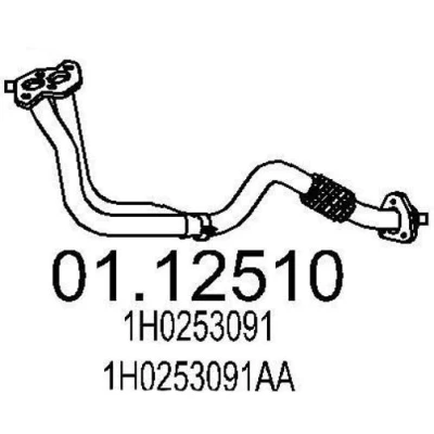 Imagen de MTS 01.12510 Tubo de escape 810 delante para silenciador intermedio VOLKSWAGEN: GOLF 3, 2, Vento, SEAT: Córdoba I Berlina, Ibiza 2 norauto,