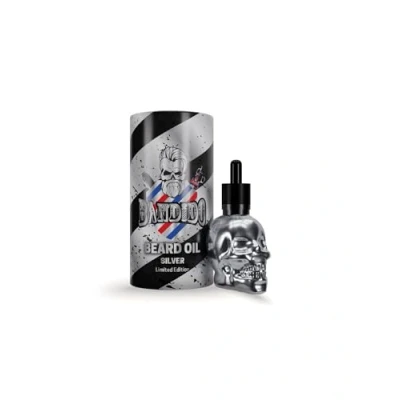 Imagen de Bandido aceite para barba el cuidado diario de la 3 días o completa, como regalo hombres, 40 ml con dispensador pipeta, diseño calavera, sérum