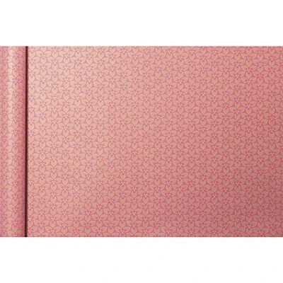 Imagen de Clairefontaine, 223828C, Papel de regalo, Tiny rolls, Kraft crudo, 100% reciclado, 5m x 35cm (ancho pequeño especial), 70gr, Flores rosas