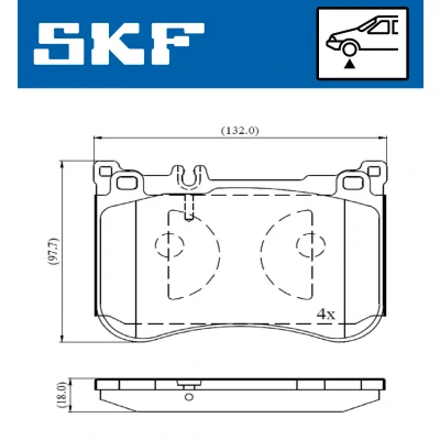 Imagen de SKF VKBP 80631 Juego de pastillas freno preparado para indicador desgaste