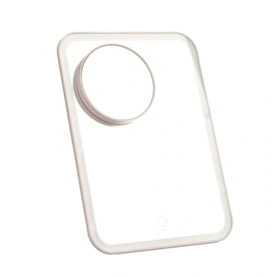 Imagen de STYLPRO Espejo de tocador con magnético Aumento x 10 Recargable Luces LED Regulables botón Pantalla táctil Soporte Ajustable Suave y Lujoso Estuche Viaje