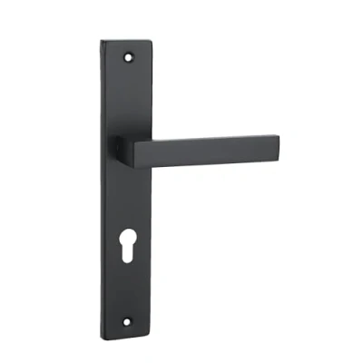 Imagen de domino QUBIK BLACK Juego de 72 pomos para puerta habitación, oficina, sótano y interior, forma L, herrajes aluminio