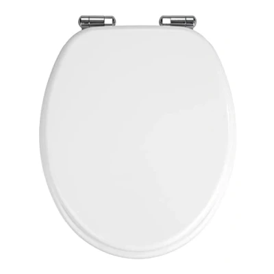Imagen de WENKO Tapa de WC Urbino Asiento Inodoro con Dispositivo automático Descenso, sujeción higiénica Zinc colado a presión Blanco