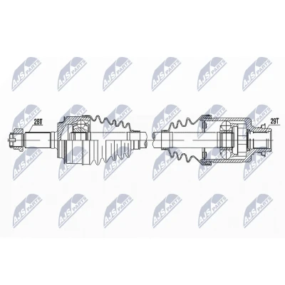 Imagen de NTY NPW HD 083 Árbol de transmisión Eje delantero, derecha 615 HONDA: CIVIC 8 Hatchback