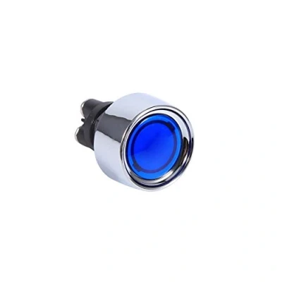 Imagen de Interruptor de encendido del Botón arranque motor, DC 12V 50A Vehículo motor 3P SPST(Luz azul)