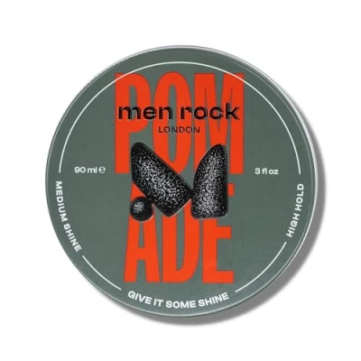 Imagen de Men Rock Hair Styling Pomade, Pomada a base de agua brillo medio y alta fijación, fácil usar lavar, ideal para hombres con peinados elegantes, 90 ml