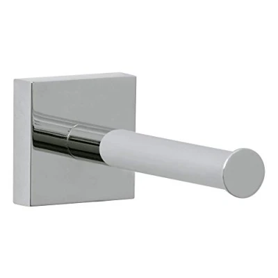 Imagen de tesa Ekkro Portarrollos para papel higiénico de repuesto, metal cromado brillante, autoadhesivo, tecnología montaje adhesiva, 50 x 125 mm
