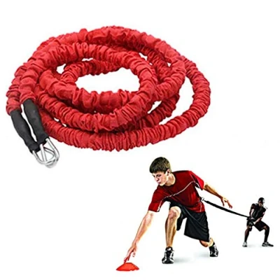 Imagen de YNXing Cuerda elástica de Velocidad aceleración para Entrenamiento Resistencia dinámica Mejorar la Fuerza, Potencia y Agilidad (10 pies)