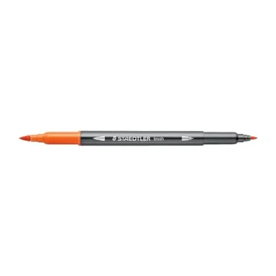 Imagen de Staedtler aquarell Journey 3001 4 Rotulador de doble fibra (punta fina y punta flexible, 10 rotuladores naranjas), color naranja