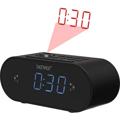 Imagen de Denver CRP 717black Reloj Digital Negro Radio (Reloj, Digital, FM,PLL, LED, 2,29 cm (0.9&quot;), Negro)