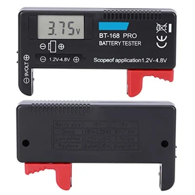 Imagen de Comprobador de Batería BT 168PRO Probador Digital LCD 1,2 V 4,8 Para Pilas Pequeñas Pila Botón AAA AA C D 9V