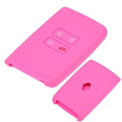 Imagen de Key Soft Case Cover Funda Protectora Llave del Coche Rosa para Renault Megane Kadjar Clio Captur