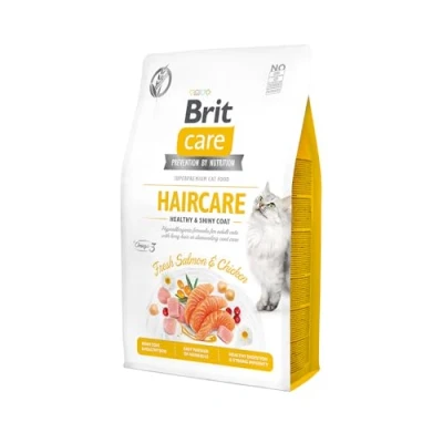 Imagen de Comida húmeda para gatos VAFO PRAHA s.r.o. Brit Care Cat Haircare 2kg Sano y Brillante Abrigo GF