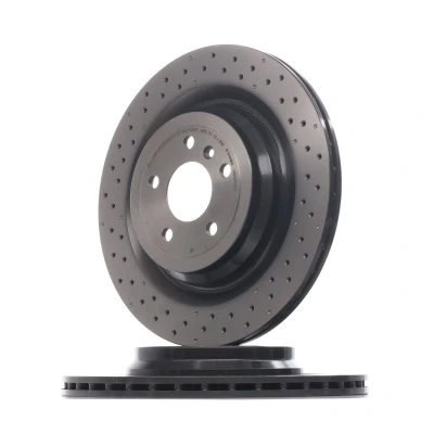 Imagen de BREMBO COATED DISC LINE 09.A961.21 Disco de freno 345 22 5 perforado/ventil. int. revestido altamente carbonizado con tornillos