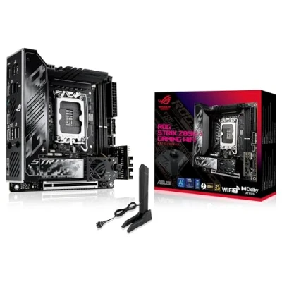 Imagen de ASUS ROG Strix Z890 I Gaming WiFi Placa Base Mini iTX, 10+1+2+1 etapas de Potencia, DDR5, PCIe 5.0 Compatible con GPU última generación, Dos M.2, 7, AI Overclocking, Networking II