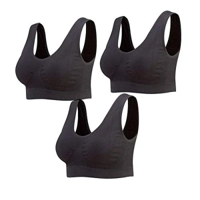 Imagen de Lemef Sujetador Deportiva sin Costuras Sostén Aros con Almohadillas Extraíbles para Mujeres