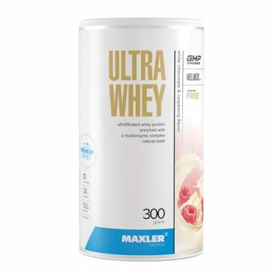 Imagen de Maxler Ultra Whey Proteina Proteinas para Masa Muscular Isolate Chocolate Blanco &amp; Framboise 300g de