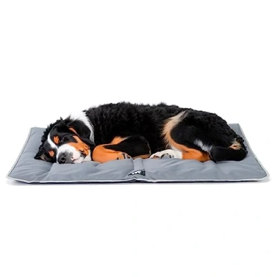 Imagen de FERPLAST Cama para Perros y Gatos Perrera Lavable Muy Grande Colchoneta Impermeable a Prueba de arañazos Cojín Suave Jolly, 108 x 79 CM, Gris