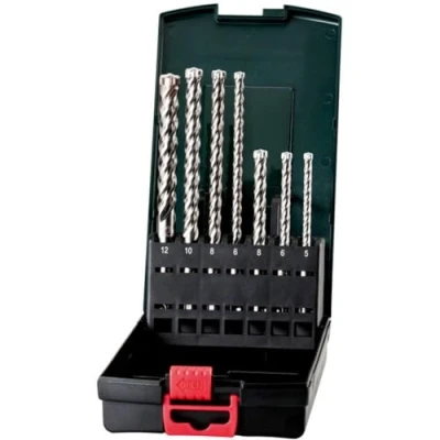 Imagen de Metabo 626245000 Estuche de Brocas SDS Plus Pro 4&quot; Premium, Ø 5 x 115 mm 6 8 165 10 12 160 mm, Set 7 Piezas